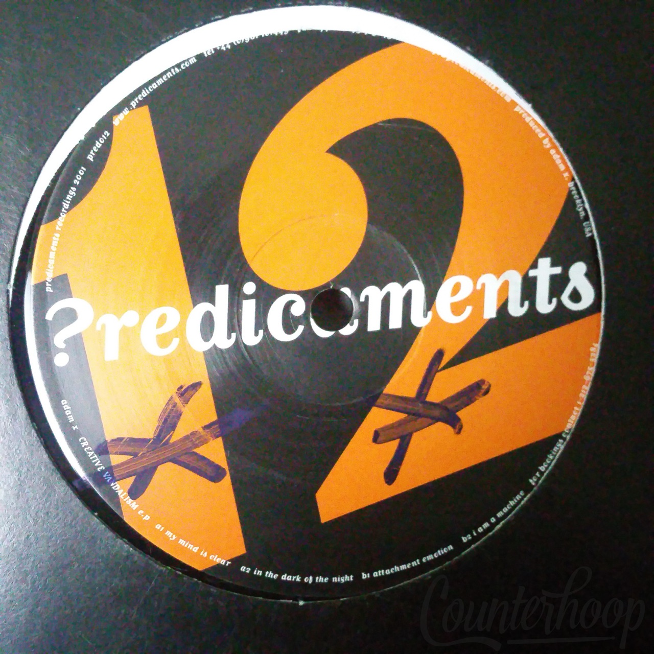 Adam X ‎– Creative Vandalism E.P 2001 UK Predicaments-pred012 Techno,Electro EXC — main photograph