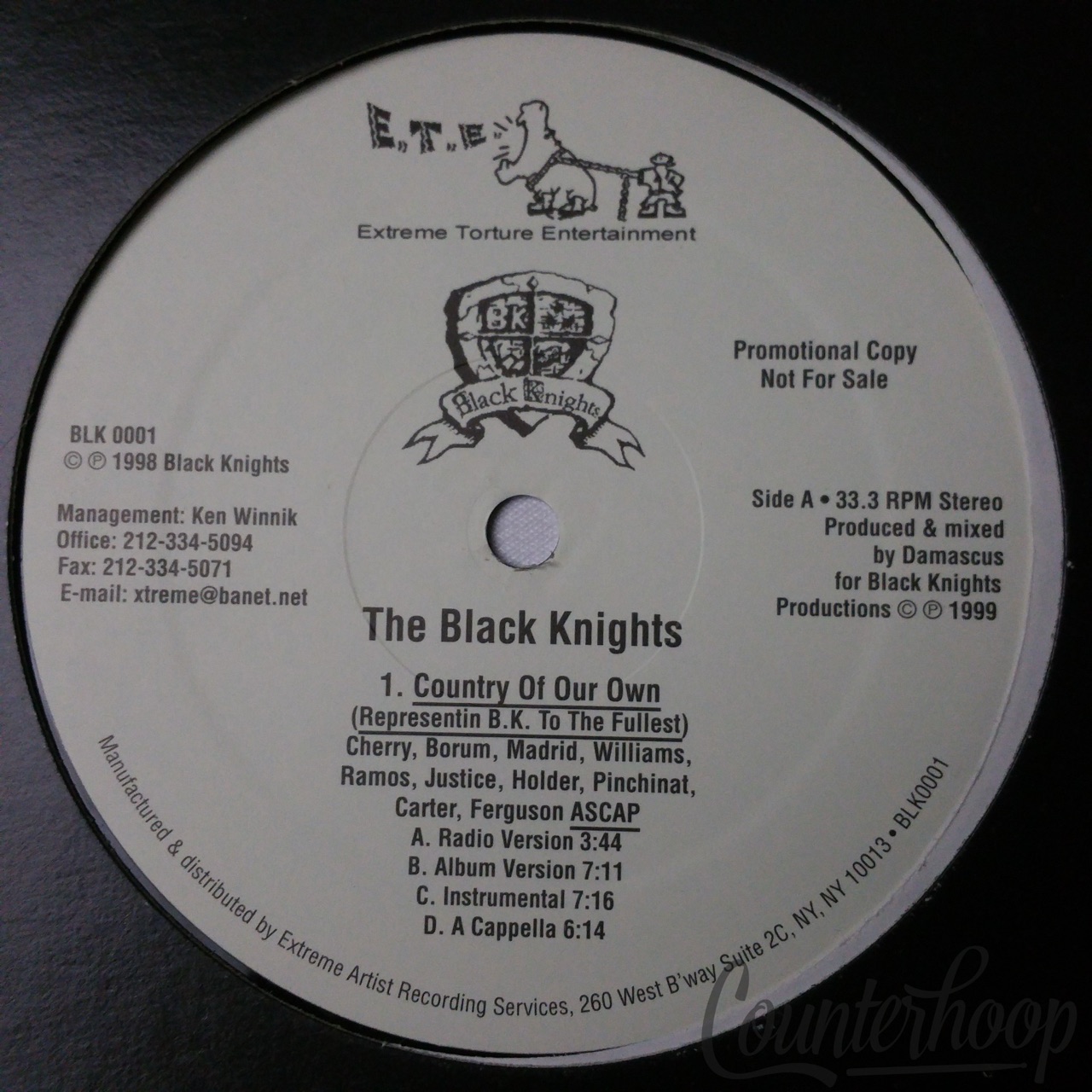 The Black Knights – Country Of Our Own 1998 Promo Extreme Torture Entertainment — main photograph