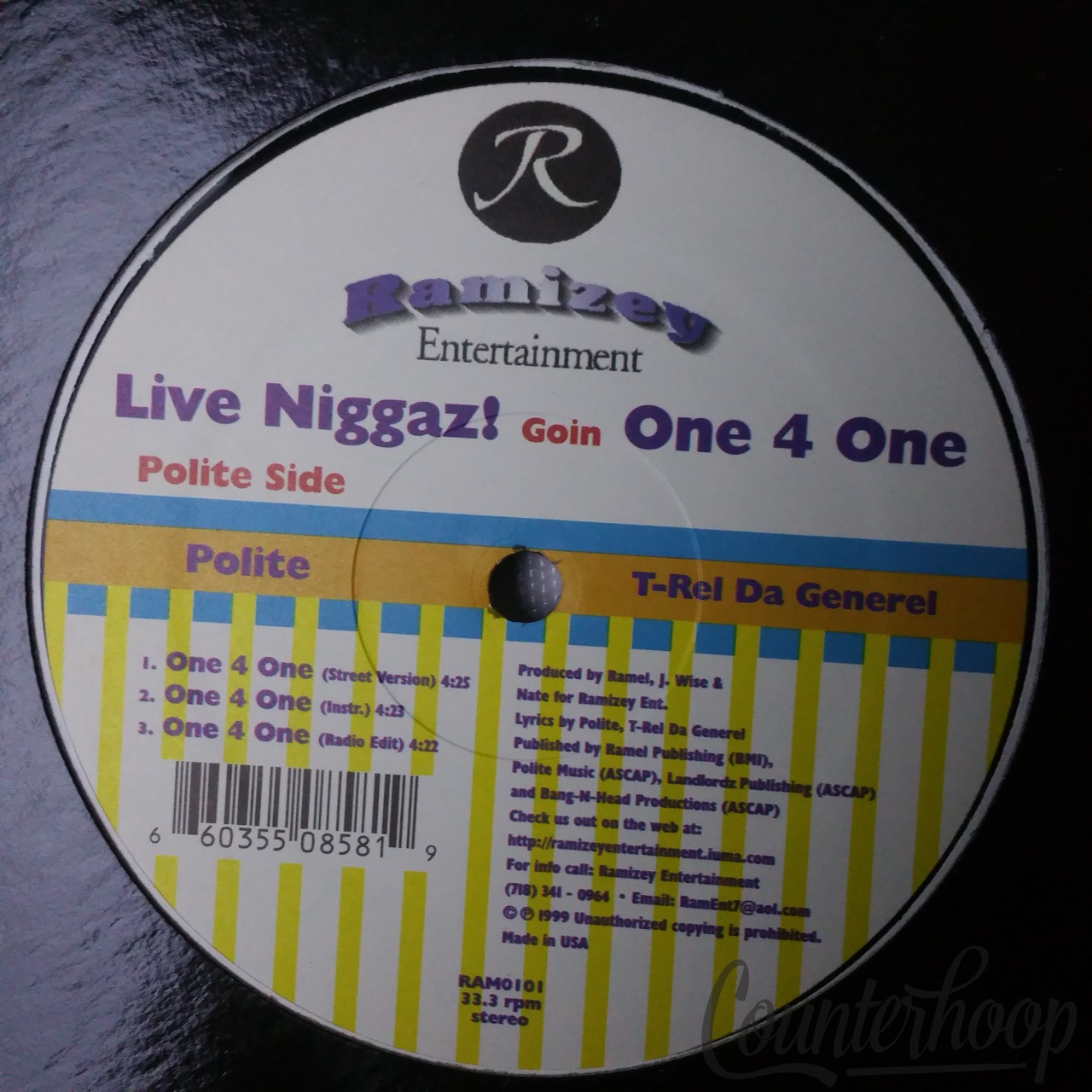Polite & T-Rel Da Generel – One 4 One / Live Niggaz 1999 Ramizey Entertainment — main photograph