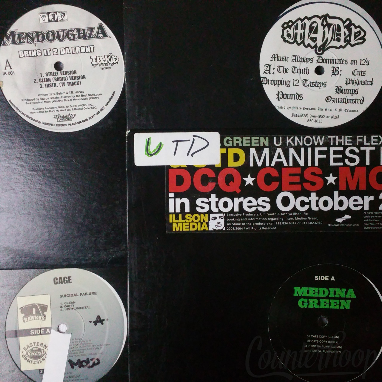 4x12"Mendoughza/Music Always Dominates On 12s/Cage-Suicidal Failure/UTD-Manifest — main photograph