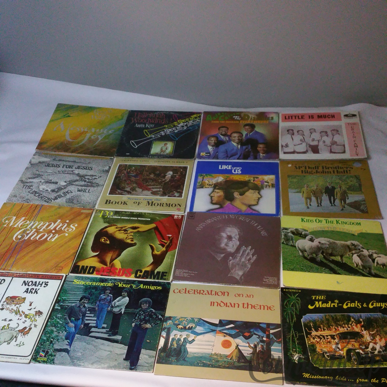 16x Gospel Religious Records Book Of Mormon/Jews For Jesus/Indian Theme/Kingdo — main photograph