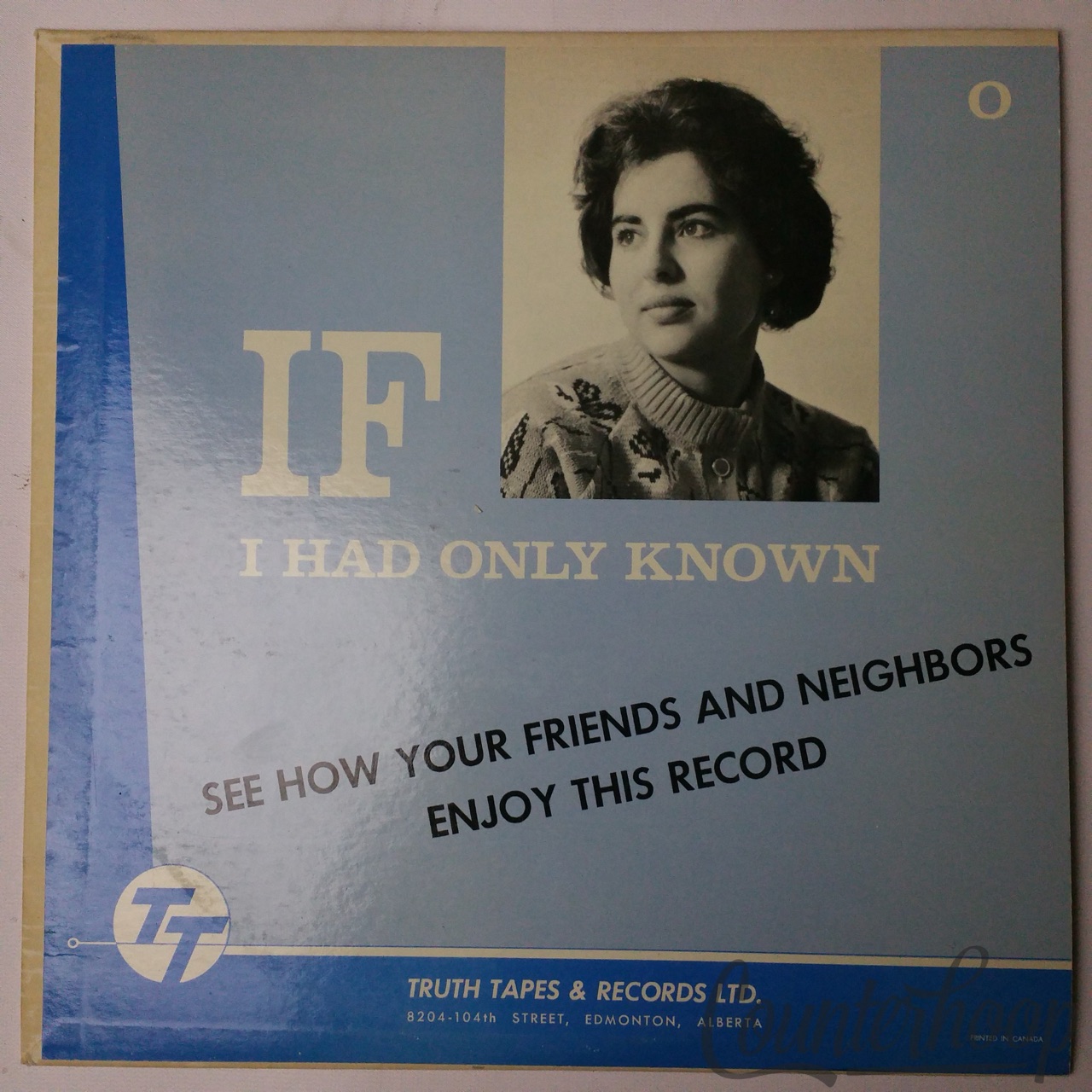 If I Had Only Known 1970 Canada Truth Tapes & Records Ltd.– ttlp0s1 Education NM — main photograph