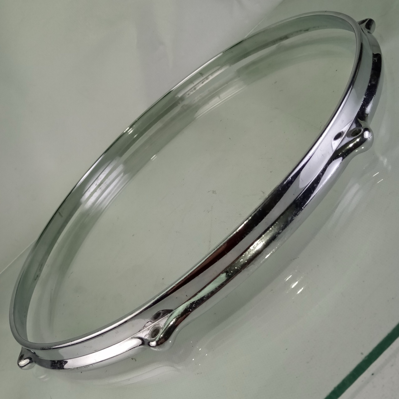 Premier 14" Die-Cast 8-Lug Snare Drum/Floor Tom 60-70s Batter Rim/Hoop Chrome UK — main photograph
