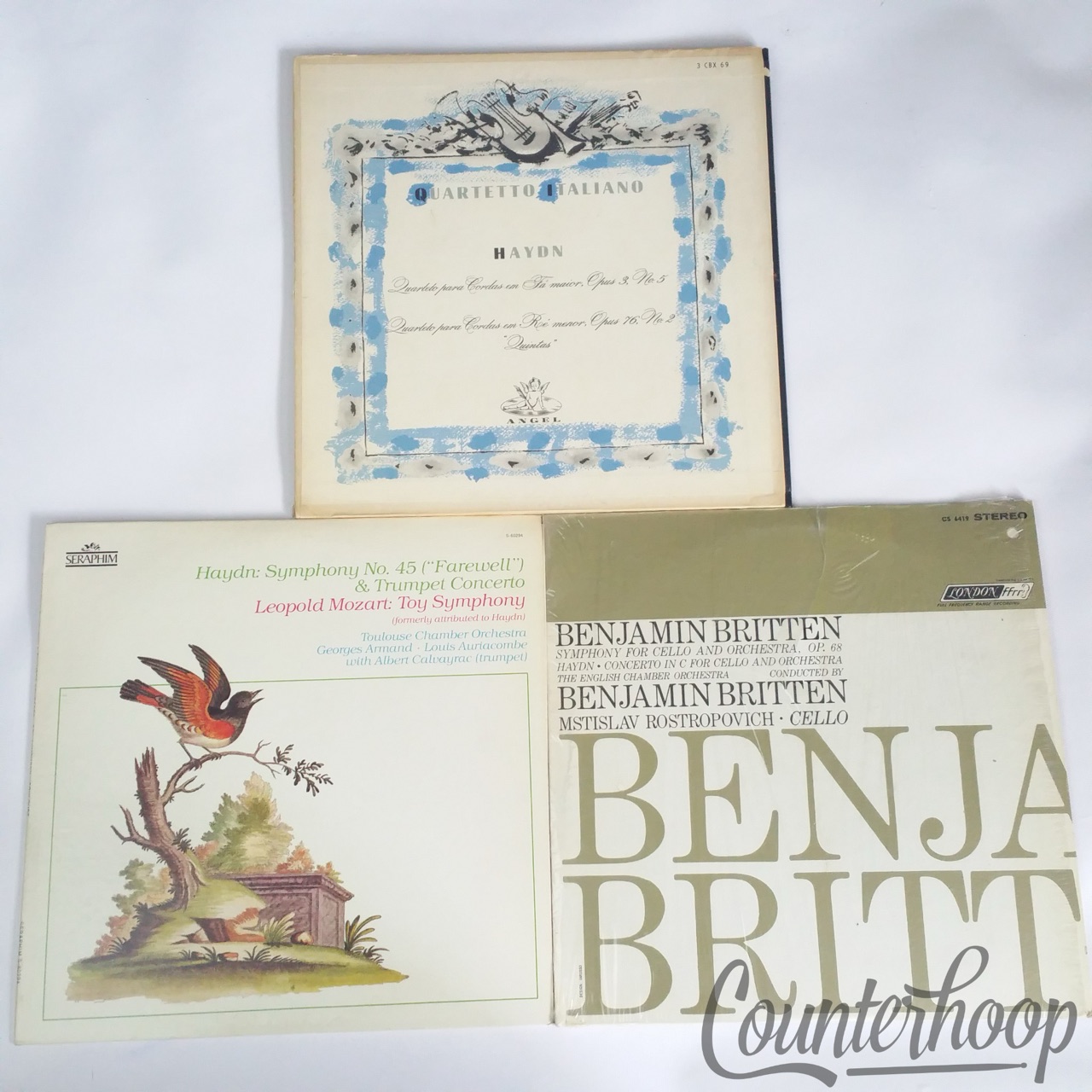 3LP Haydn Symphony45 Farewell/Quartetto Italiano/Mozart Toy/Benjamin Britten Lot — main photograph