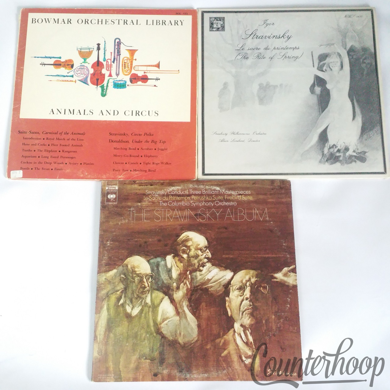4LP:The Stravinsky Album+Circus Polka/Bowmar Animals/Saint-Saens/Rite Of Spring — main photograph