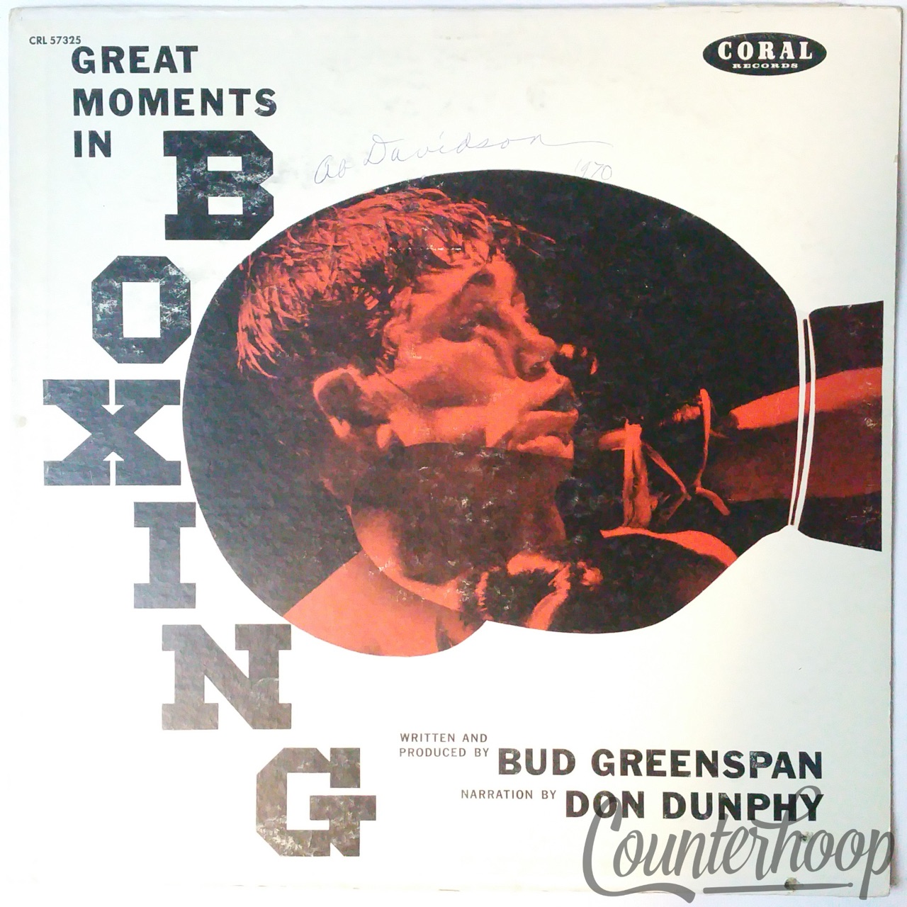 Don Dunphy – Great Moments In Boxing 1961 Coral – CRL 57325 Bud Greenspan — main photograph