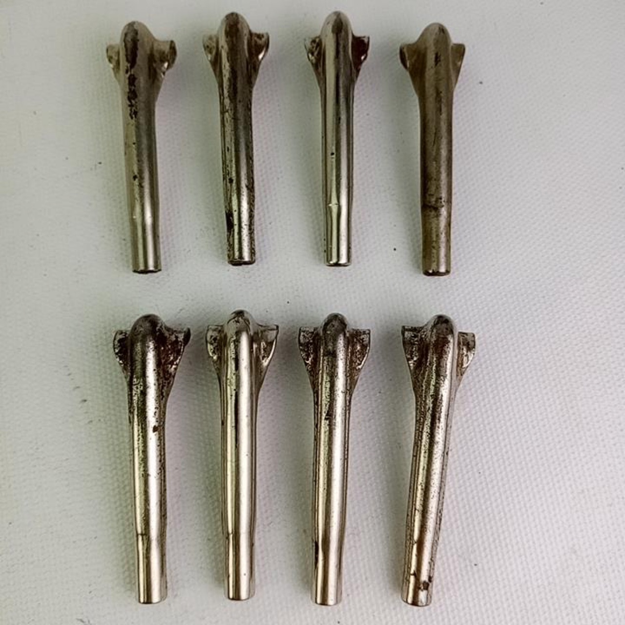 Leedy 10-24 NOS Threaded Tension-Rod Claw Wood Hoop Snare/Bass Drum Nickel-Steel — main photograph