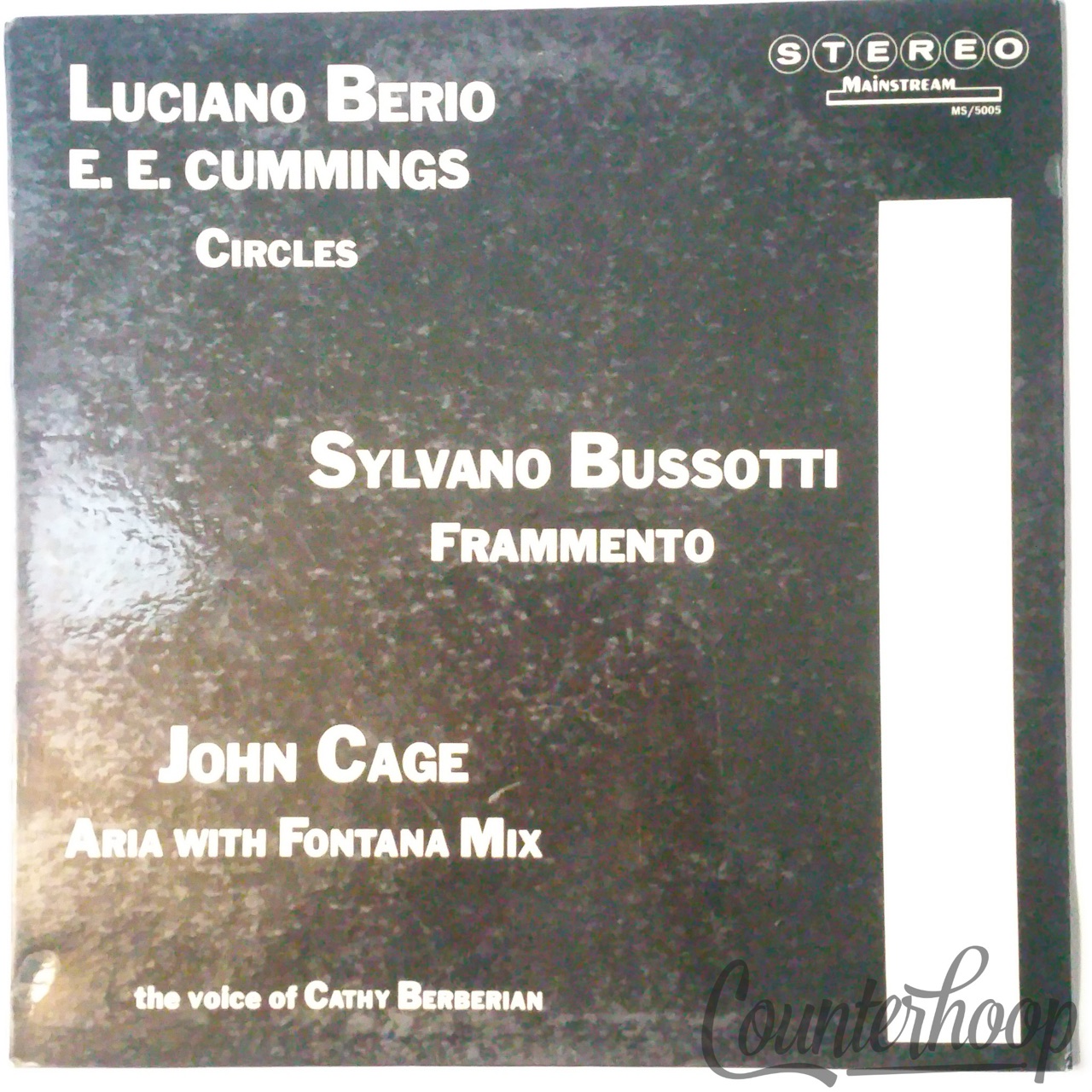Luciano Berio,E.E.Cummings/Sylvano Bussotti/John Cage-Circles VG+1970 Mainstream — main photograph