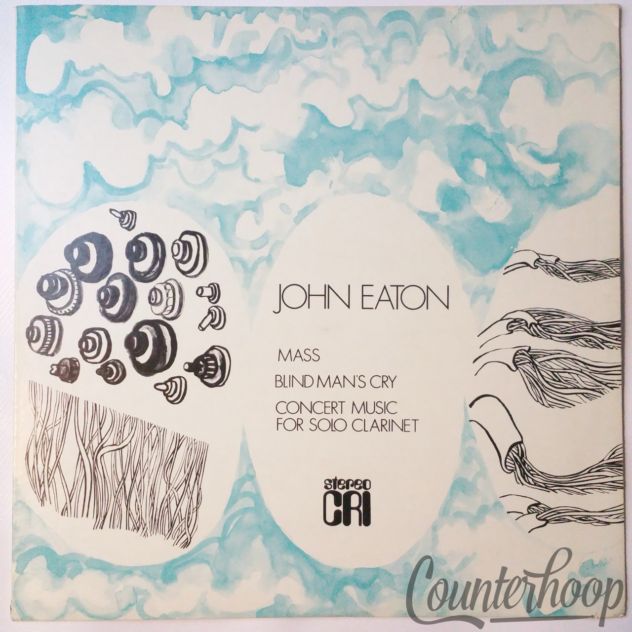 John Eaton – Mass - Blind Man's Cry-Solo Clarinet 1972 EXC Composers Recordings — main photograph