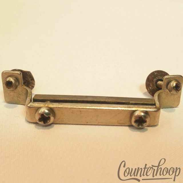 Gretsch Snare Drum Butt Plate Vintage 40s Broadkaster Nickel 2 1/4"Marching USA — main photograph
