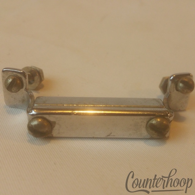 Gretsch Chrome Snare Drum Butt Plate 1 15/16" Vintage USA Round Badge RB 50s* — main photograph