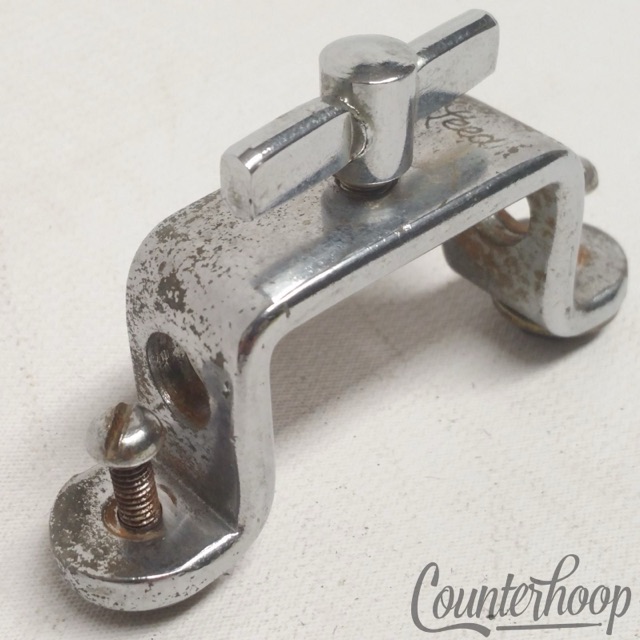 Leedy Floor Tom Leg Mount/Bass Drum Cymbal L-Arm Holder Vintage 30s-40s Nickel* — main photograph