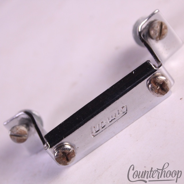 Ludwig Block Logo Butt Plate Snare Drum Hardware Chrome 60s/70s Vintage USA P32 — main photograph