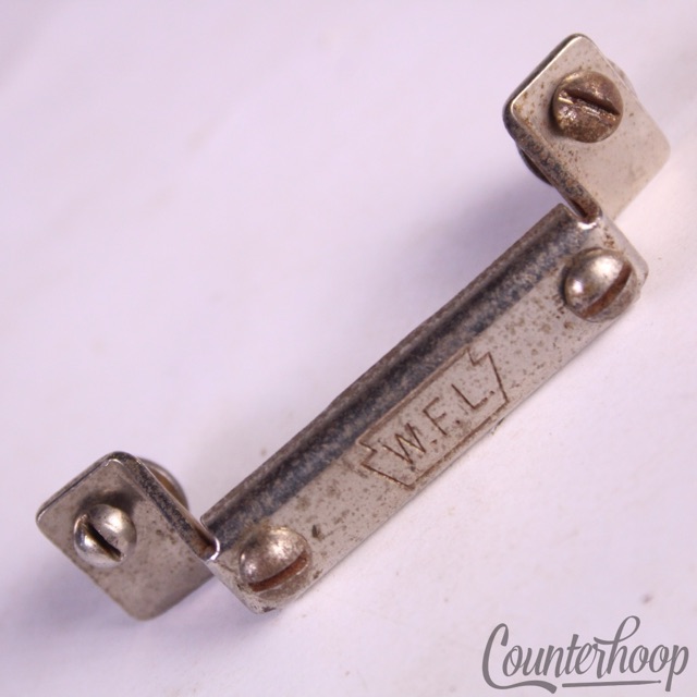 Ludwig WFL Snare Drum Butt Plate Script P32 Nickel Vintage 50s Pioneer Jazz Fest — main photograph