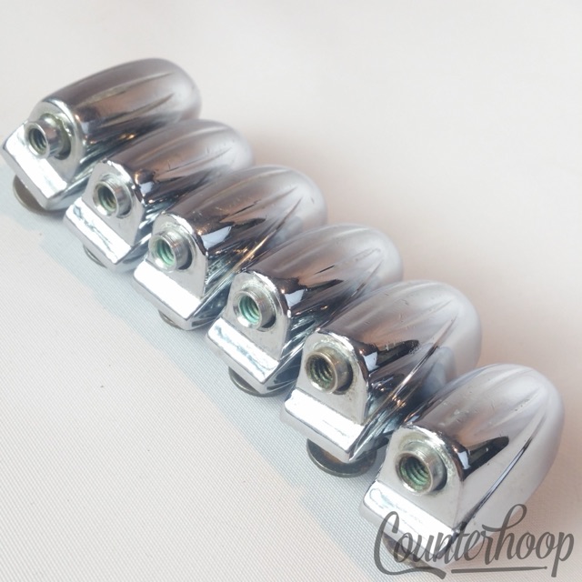 Gretsch 6x Tom/Snare Drum Lugs Round Badge RB Vintage Chrome 60s Brooklyn USA* — main photograph