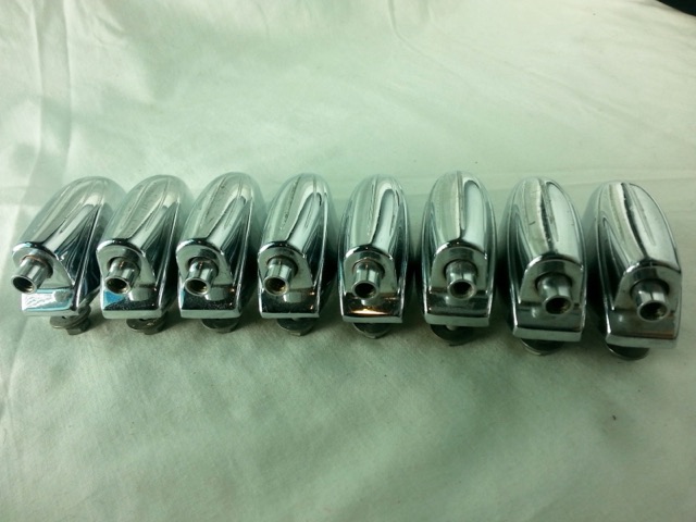 Gretsch 8x Bass Drum Lugs Round Badge RB Vintage Chrome Hardware Parts Hex 60s* — main photograph