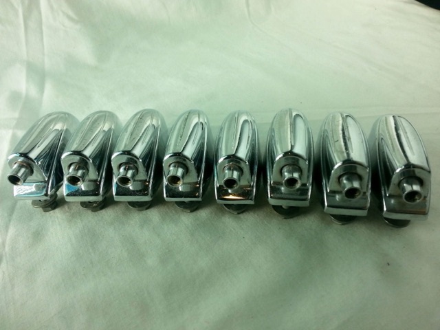 Gretsch 8x Bass Drum Lugs Round Badge RB Vintage Chrome Hardware Parts Hex 60s* — main photograph