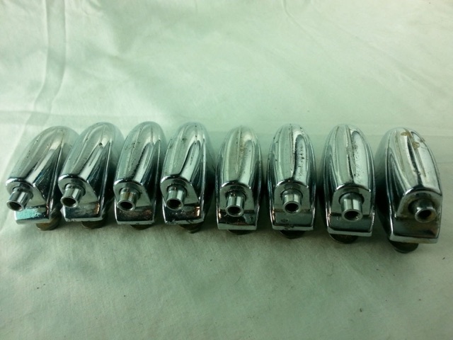 Gretsch 8x Bass Drum Lugs Round Badge RB Vintage Chrome Hardware Parts Hex 60s* — main photograph