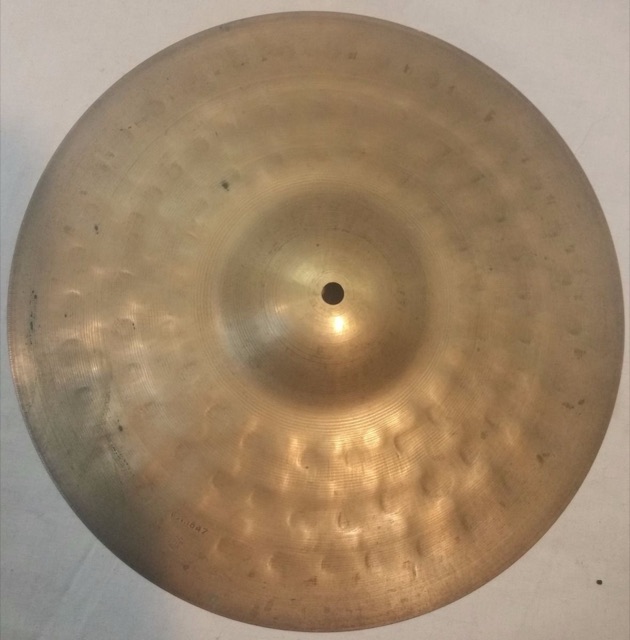 UFIP 12" Hi-Hat Cymbal Bottom 650g Vintage 40s Made in Italy Hand Hammered B20* — main photograph