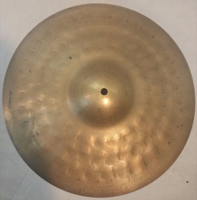 UFIP 12" Hi-Hat Cymbal Bottom 650g Vintage 40s Made in Italy Hand Hammered B20* — main photograph