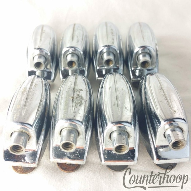 Gretsch 8x Bass Drum Lugs Vintage 50s 3ply Chrome RB Round Badge Broadkaster VG — main photograph