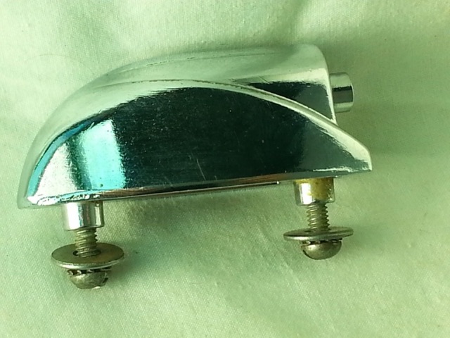 Gretsch 1x Bass Drum Lugs Round Badge RB Vintage Chrome Hardware Parts EXC 60s* — main photograph