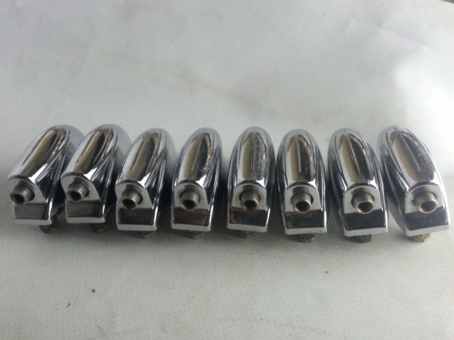 Gretsch 8x Bass Drum Lugs Round Badge RB Vintage Chrome Hardware Parts EXC 60s* — main photograph