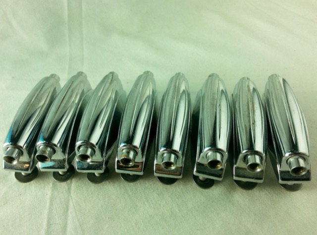 Gretsch 8x Snare Drum Lugs Round Badge RB Vintage Chrome Circle/Star 50s/60s* — main photograph