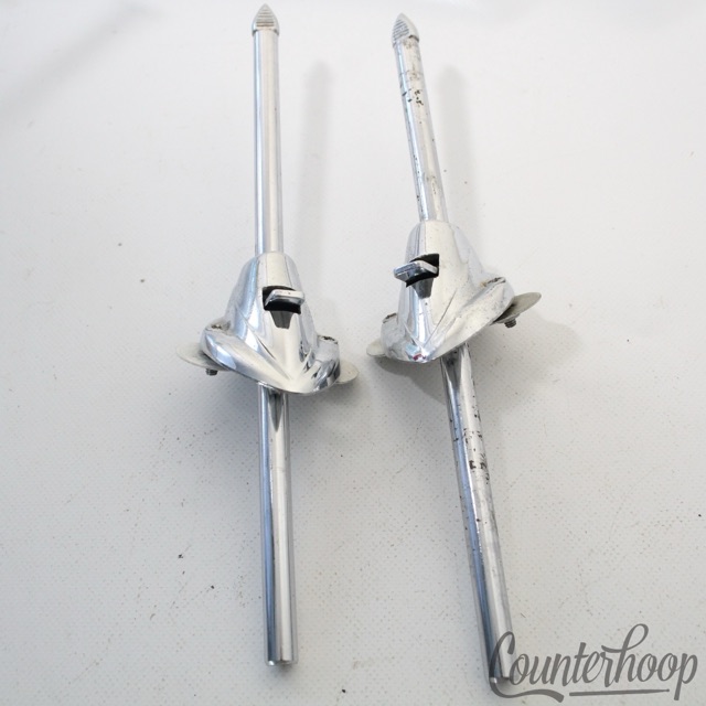 Premier 60s Bass Drum Spurs+Mounts Spring-Loaded Push-Button Disappearing Elite — main photograph