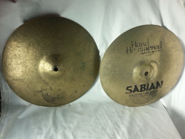 Sabian HH Hi-Hats Cymbals 13" 960g/1240g Vintage 80s Canada Hand Hammered B20* — main photograph