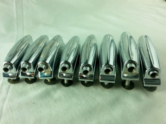 Gretsch 8x Snare Drum Lugs Round Badge RB Vintage Chrome Circle/Star 50s/60s* — main photograph