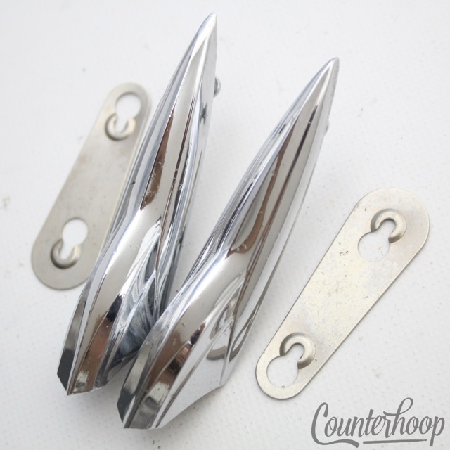 Premier 2x Floor Tom Drum Lugs 60s-70s Elite Diamond Chrome Vintage England UK* — main photograph