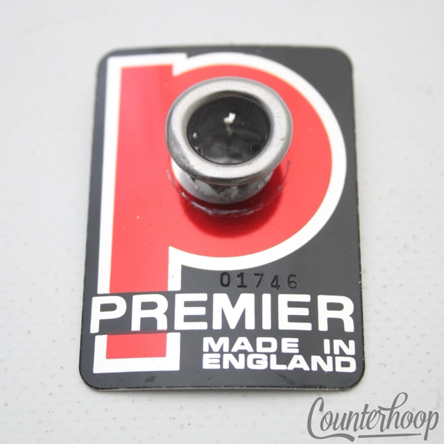 Premier 01746 Serial Number Badge Vintage Early70s Snare/Tom/Bass England UK 3/8 — main photograph
