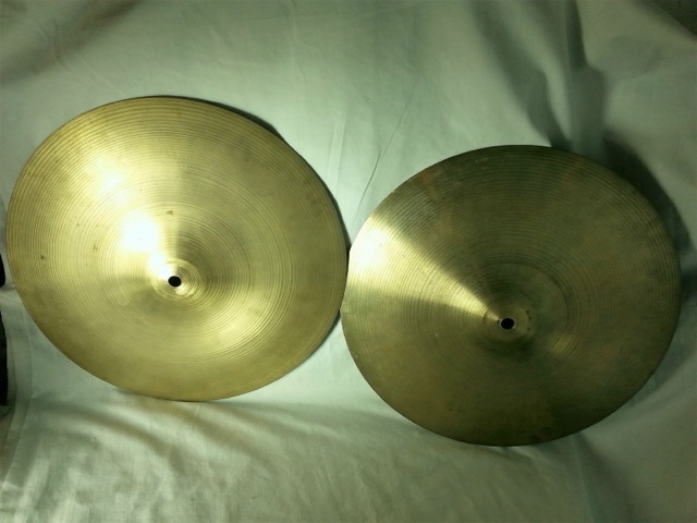 Zilco 14"B20 Thin 810g/870g Hi-Hats Cymbals Vintage 60s Zildjian Azco Canada* — main photograph