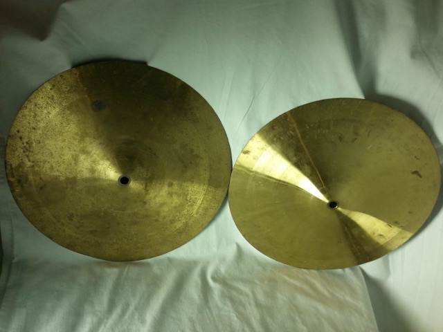 Pearl 14"Paper-Thin 470g/490g Hi-Hats Cymbals Vintage 60s Made In Japan* — main photograph
