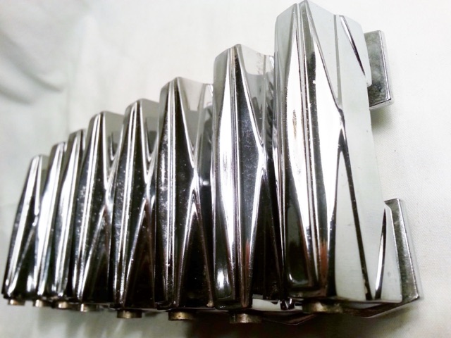 Gretsch 8x Chrome Broadkaster"Rocket"Lugs Vintage Bass Drum/Floor Tom Plates 50s — main photograph