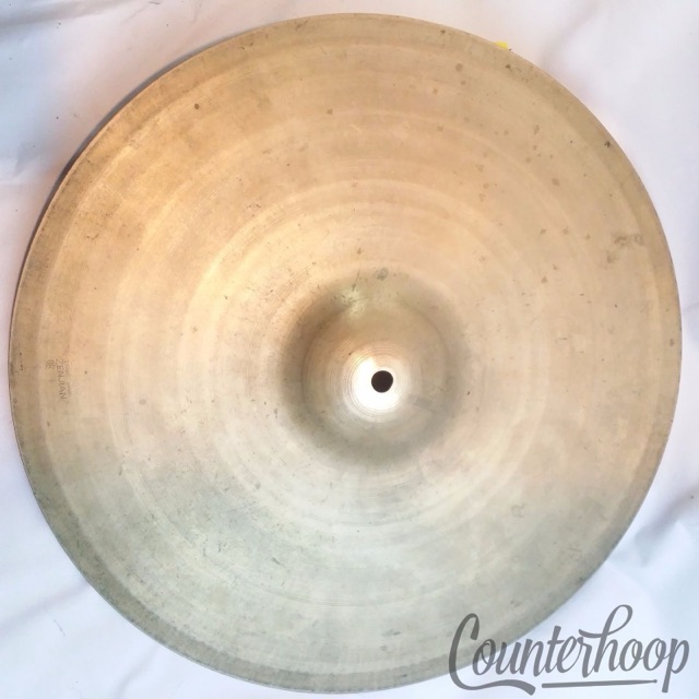 Zenjian 14" Thin Hi-Hat Cymbal 40s UFIP 910g Vintage Italy B20 Leedy/Ludwig B20 — main photograph