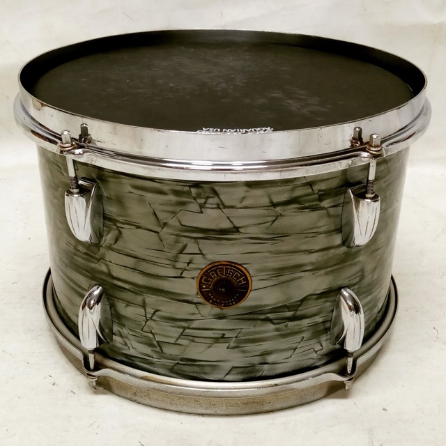 Gretsch 8x12"Midnight Blue Pearl 3Ply Tom Drum Vintage 50s MBP Maple Round Badge — main photograph