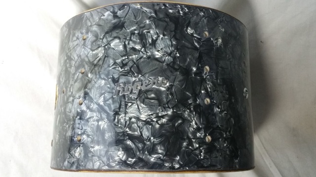 Rogers 12x8"Tom Drum Shell BDP Dayton Vintage 60s Holiday 5Ply Keller Maple USA — main photograph