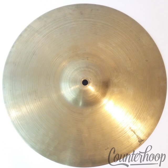 Zildjian 13 1/16" Hi-Hat Crash Cymbal 610g Thin B20 Bronze Vintage 50s Avedis A — main photograph