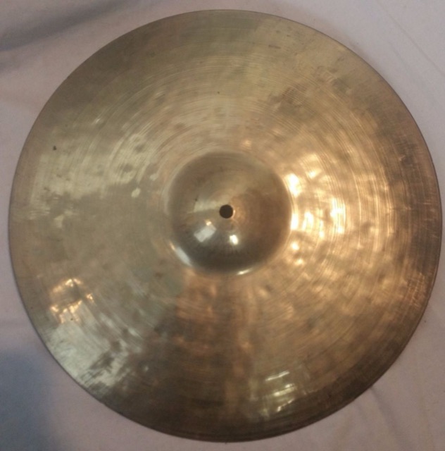 UFIP Ajaha 14" Hi-Hat Cymbal Early Turkish B20 Bronze Hand Hammered Vintage 30s — main photograph