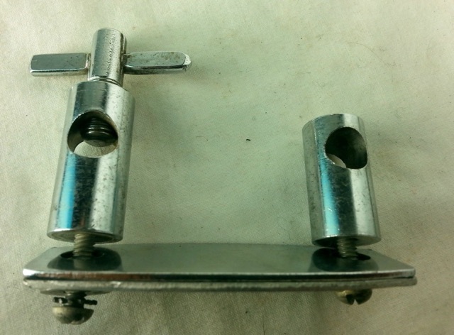 Gretsch Broadkaster Floor Tom Drum Leg Mount Double Holder Vintage Chrome 50s* — main photograph