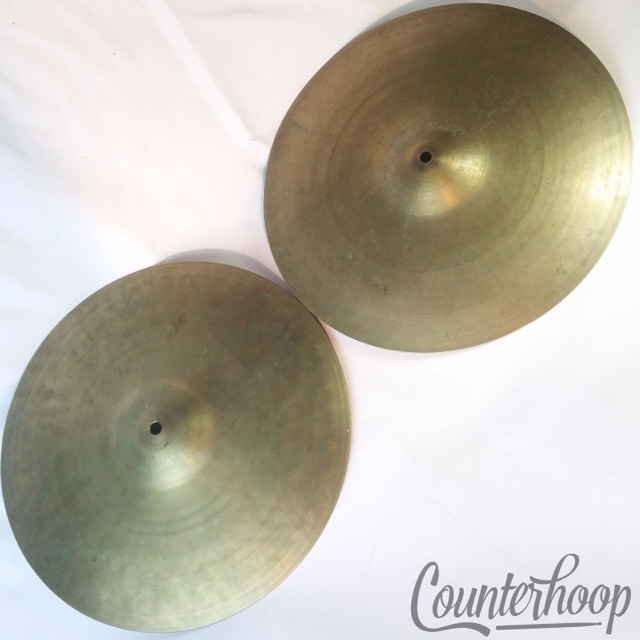 Zanchi Vibra Hi-Hats Cymbals 14" Paper-Thin 694/736g HH B20 Italy F&F Zanki UFIP — main photograph