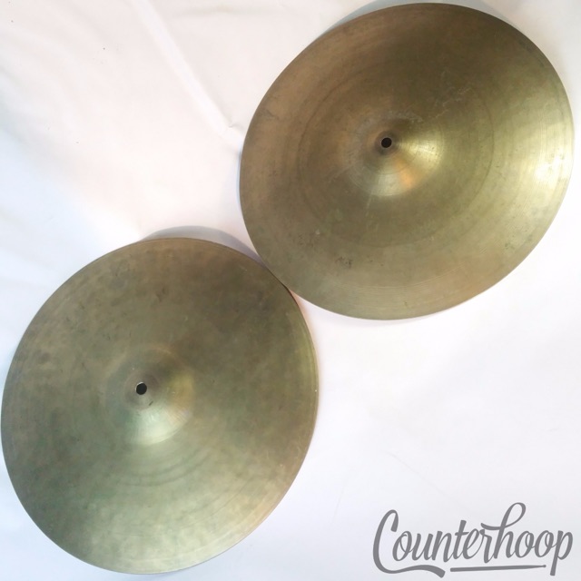 Zanchi Vibra Hi-Hats Cymbals 14" Paper-Thin 694/736g HH B20 Italy F&F Zanki UFIP — main photograph