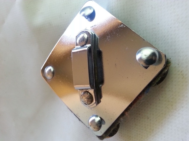 Gretsch Diamond Tom Drum Mount Vintage Chrome USA Round Badge 60s* — main photograph