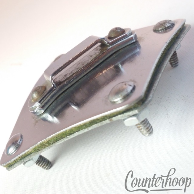 Gretsch Diamond Tom Drum Mount Vintage Chrome USA Felt+Metal Plate 40s-50s VG* — main photograph