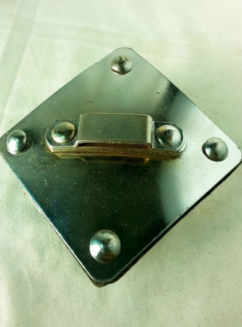 Gretsch Diamond Tom Drum Mount Vintage Chrome USA Felt+Metal Plate 40s-50s VG* — main photograph