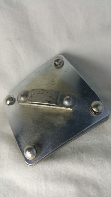 Gretsch Diamond Tom Drum Mount Vintage Chrome Felt+Metal Plate 50s Broadkaster* — main photograph