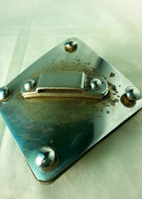 Gretsch Diamond Tom Drum Mount Vintage Chrome USA Felt+Metal Plate 40s-50s Good — main photograph