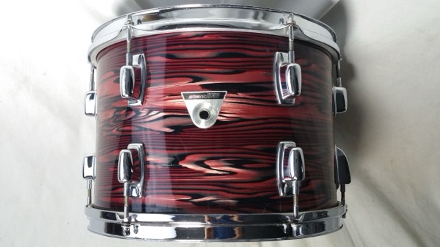 Ludwig 13x9" Tom Drum Ruby Red Strata Vintage 60s Standard 3ply Maple/Mahogany* — main photograph